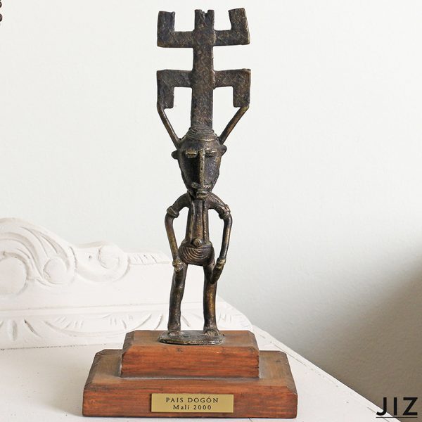 Bronce guerrero dogón origen Malí