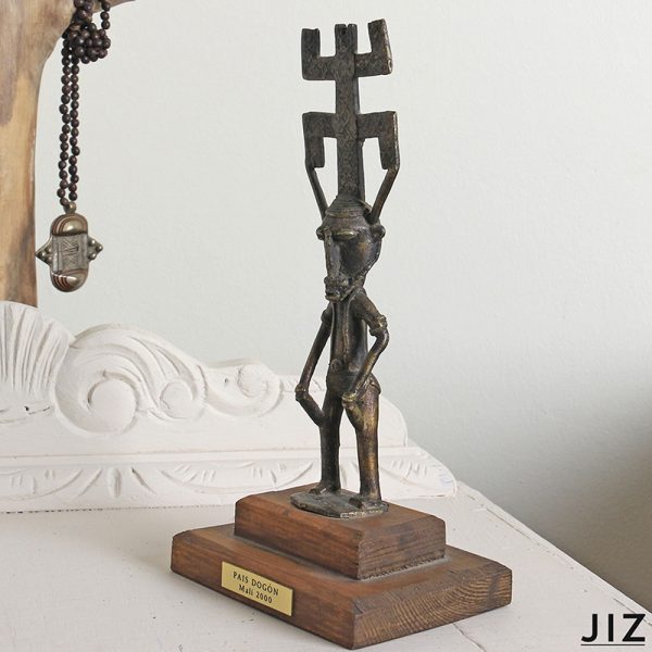 Bronce guerrero dogón origen Malí